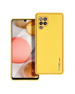 Forcell LEATHER Case for SAMSUNG Galaxy A42 5G yellow
