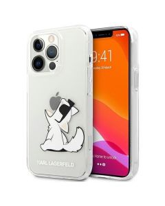 KARL LAGERFELD case for IPHONE 13 Pro KLHCP13LCFNRC (Choupette eat) transparent
