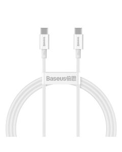 BASEUS cable Type C to Type C PD100W Power Delivery Superior Series Fast Charging CATYS-B02 1 meter white