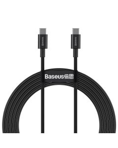 BASEUS cable Type C to Type C PD100W Power Delivery Superior Series Fast Charging CATYS-C01 2 meter black