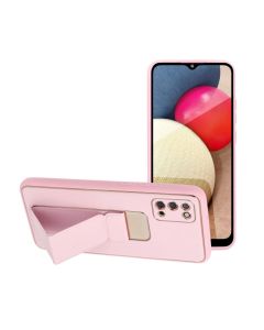 Forcell LEATHER Case Kickstand for SAMSUNG Galaxy A02S pink