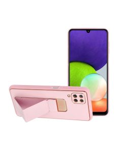 Forcell LEATHER Case Kickstand for SAMSUNG Galaxy A12 pink