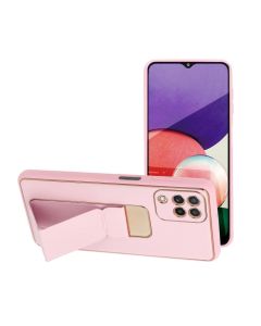 Forcell LEATHER Case Kickstand for SAMSUNG Galaxy A22 4G pink