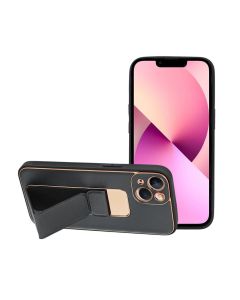 Forcell LEATHER Case Kickstand for IPHONE 13 black
