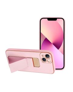 Forcell LEATHER Case Kickstand for IPHONE 13 pink