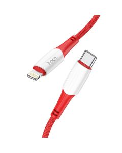 Hoco cable Type C to iPhone Lightning 8-pin Power Delivery PD20W Ferry X70 1m red