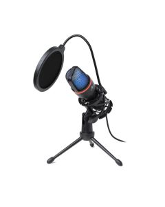 ART condenser stand microphone with mechanical filter and diaphragm with light tripod AC-02 black