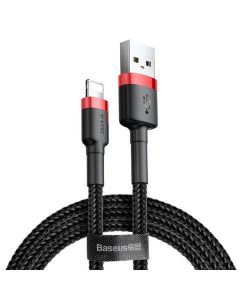 BASEUS cable USB to Apple Lightning 8-pin 2 4A Cafule CALKLF-A19 0 5m red-black