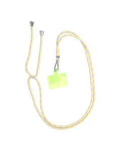 SWING (6mm) pendant for the phone with adjustable length / cord length 165cm (max 82.5cm in the loop) / on the shoulder or neck - gray-yellow
