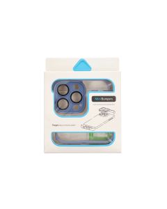 MINI BUMPERS with camera island protection Case for IPHONE 14 blue