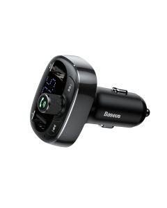 BASEUS car charger 2 x USB A + transmitter FM BT 3 4A S-09 CCMT000301 black