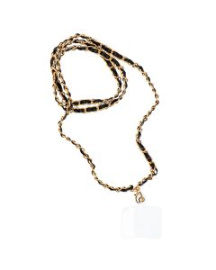 STRAP pendant for the phone / cord length 116cm (58cm in the loop) / on neck - black