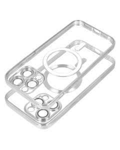 ELECTRO MAG COVER case compatible with MagSafe for IPHONE 15 Plus silver