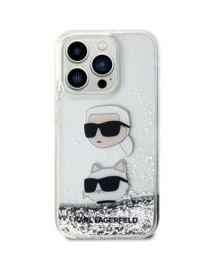 Original faceplate case KARL LAGERFELD KLHCP14XLDHKCNS for iPhone 14 Pro Max (Liquid Glitter KC / white)