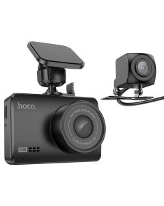 HOCO car camera with screen 2 45 + rear camera 1080P/30fps DV3 black
