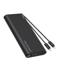 VEGER powerbank 25 000 mAh with built-in cables Type C / Lightning PD 130W TCE130 (W2503) black