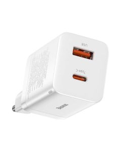 BASEUS charger USB A + Type C PD QC3.0 30W CCSUPP-E02/CCCJG30UE white
