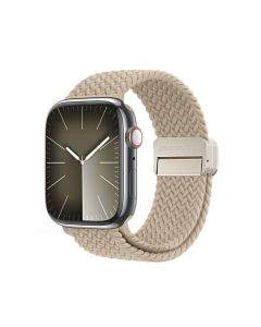 DUX DUCIS strap MIXTURE PRO stretchable braided for Apple Watch 38 / 40 / 41 mm light beige