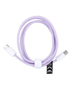 Cable Type C to Type C Power Delivery PD 60W 3A C263 purple 1 m