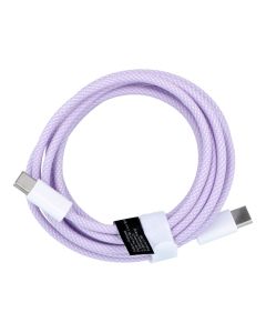 Cable Type C to Type C Power Delivery PD 60W 3A C263 purple 2 m
