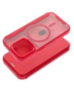 Smart Mag Book for IPHONE 15 PRO compatible with MagSafe red