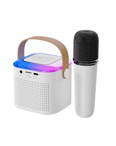 Speaker bluetooth LED with microphone Y1 white