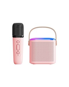 Speaker bluetooth LED with microphone Y1 pink