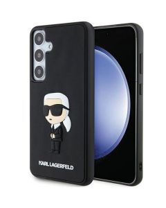 Original faceplate case KARL LAGERFELD KLHCS24M3DRKINK for SASMSUNG S24 Plus (3D RUBBER IKONIK NFT) black