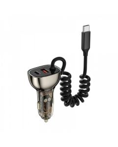 WiWU - Car Charger Wi-QC016 90W with cable USB C with USB A i USB C sockets