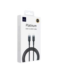 WiWU - Platinum Series Data Cable Wi-C013 USB C to USB C 60W 1 2m - black