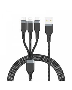 WiWU - Platinum Series Data Cable Wi-C019 USB A to USB C 3A 1 2m - black