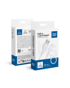 Data Cable Blue Star - USB A to iPhone Lightning 2.4A - white