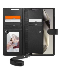 SPIGEN Wallet S PLUS book for SAMSUNG S24 Ultra black