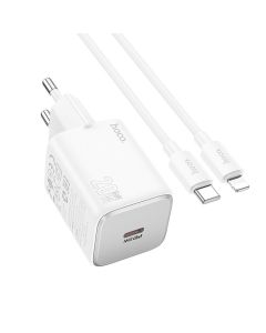 HOCO wall charger Type C + cable Type C to Lightning QC PD 20W N40 white