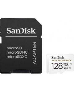 SANDISK memory card microSD 128GB 100MB/s class 10 with adapter