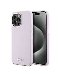 DKNY case for IPHONE 14 Pro Max compatible with MagSafe DKHMP14XSMCHLP (DKNY HC MagSafe Silicone W/Horizontal Metal Logo) pink