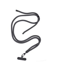 SWING (8mm) pendant for the phone with adjustable length / cord length 165cm (max 82.5cm in the loop) / on the shoulder or neck - grey