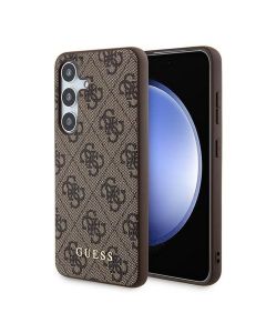 GUESS case for SAMSUNG A35 GUOHCSA35G4GFBR (PU 4G Classic Metal Logo) brown