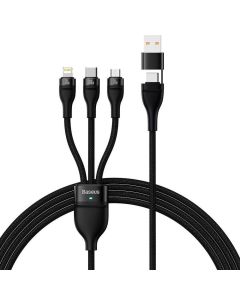 BASEUS cable 3in1 Type C / USB A to Micro USB / Lightning / Type C PD QC 5A 100W CASS030101 1 2 m black