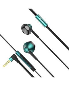BASEUS wire earphones Jack 3 5 mm with microphone Encok H06 green