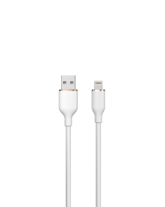 Devia Jelly Series A to Lightning Silicone Cable (2.4A 1.2M)  - white