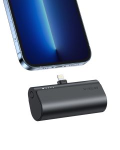 Power Bank VEGER PlugOn - 5000mAh with build connector for Lightning 8-pin PD 20W black (W0556L)