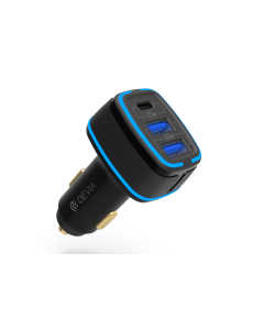 Devia Extreme Speed Dual USB +Type-C Full Compatible Fast Car Charger (85W）