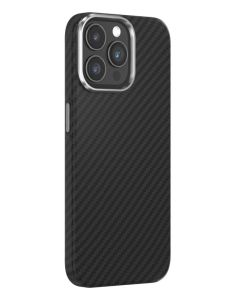 Devia Ultra-thine carbon fiber texture magnetic case for Iphone 15 - black