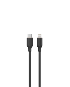 Devia Jelly Series C to Lightning Silicone Cable (2.4A 1.2M) - black