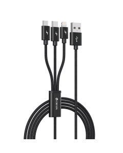 Devia Gracious Series 3 In 1 Charging Cable (Micro, Type-c, Lightning) (5V 3A 1.2M)