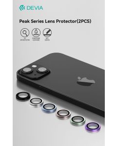 Devia Peak Series Lens Protector(2PCS) for Iphone 15&15 Plus Silver