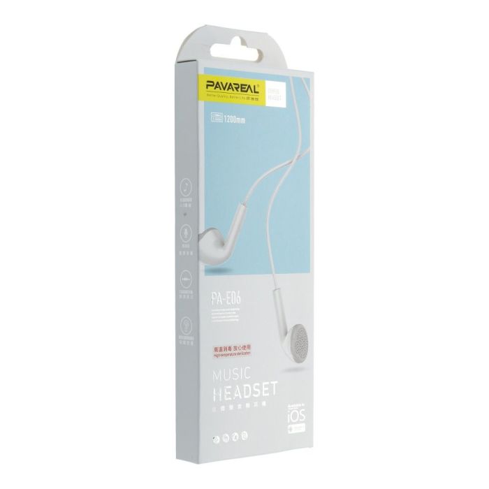chance spisekammer Bærbar Wired earphones with micro Jack 3 5mm Pavareal PA-E06 white